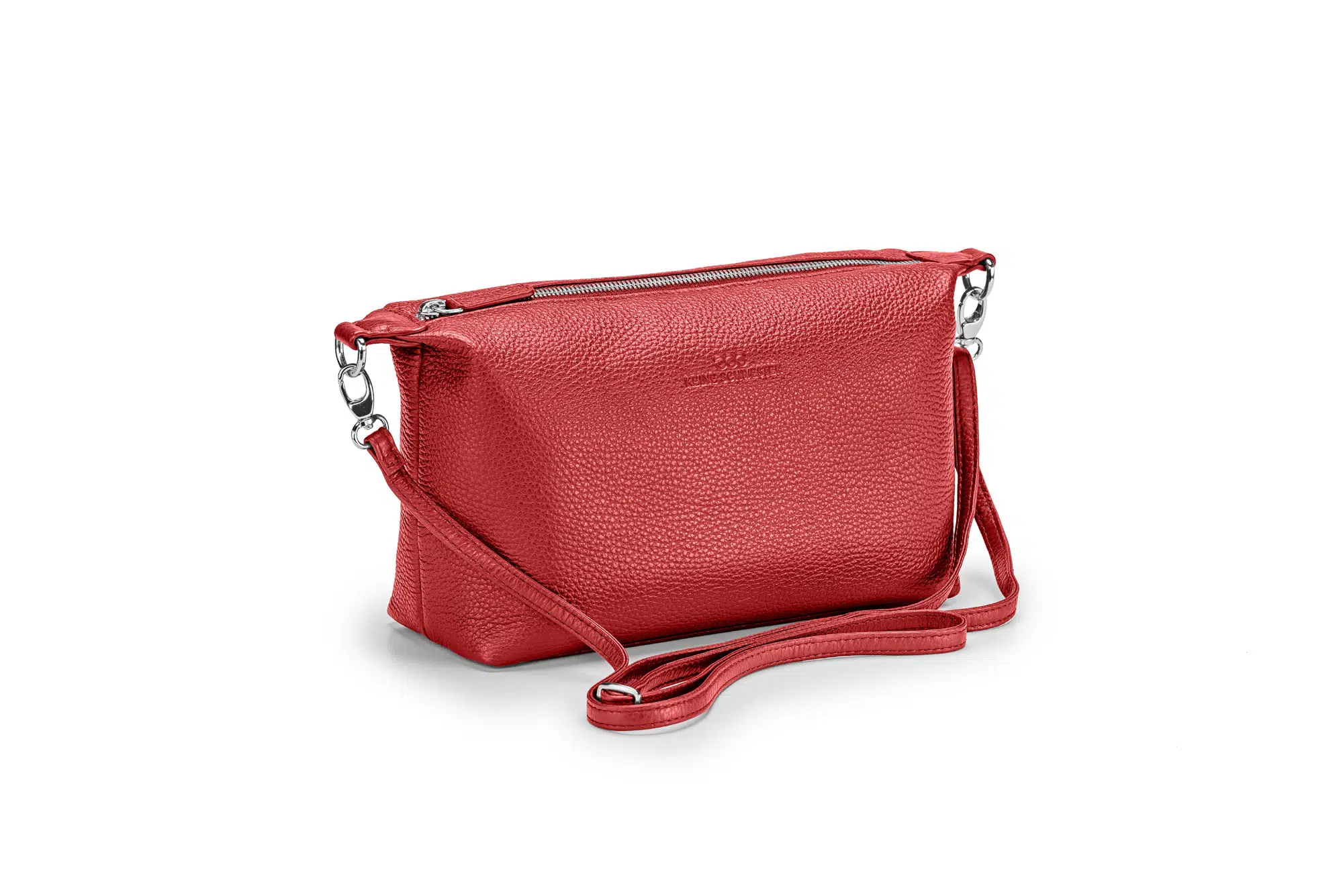 KEINESCHWESTER-IDA-rot-genarbt-silber-A