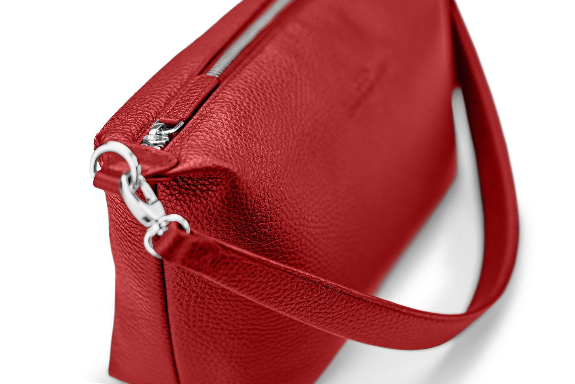 KEINESCHWESTER-IDA-rot-genarbt-silber-B