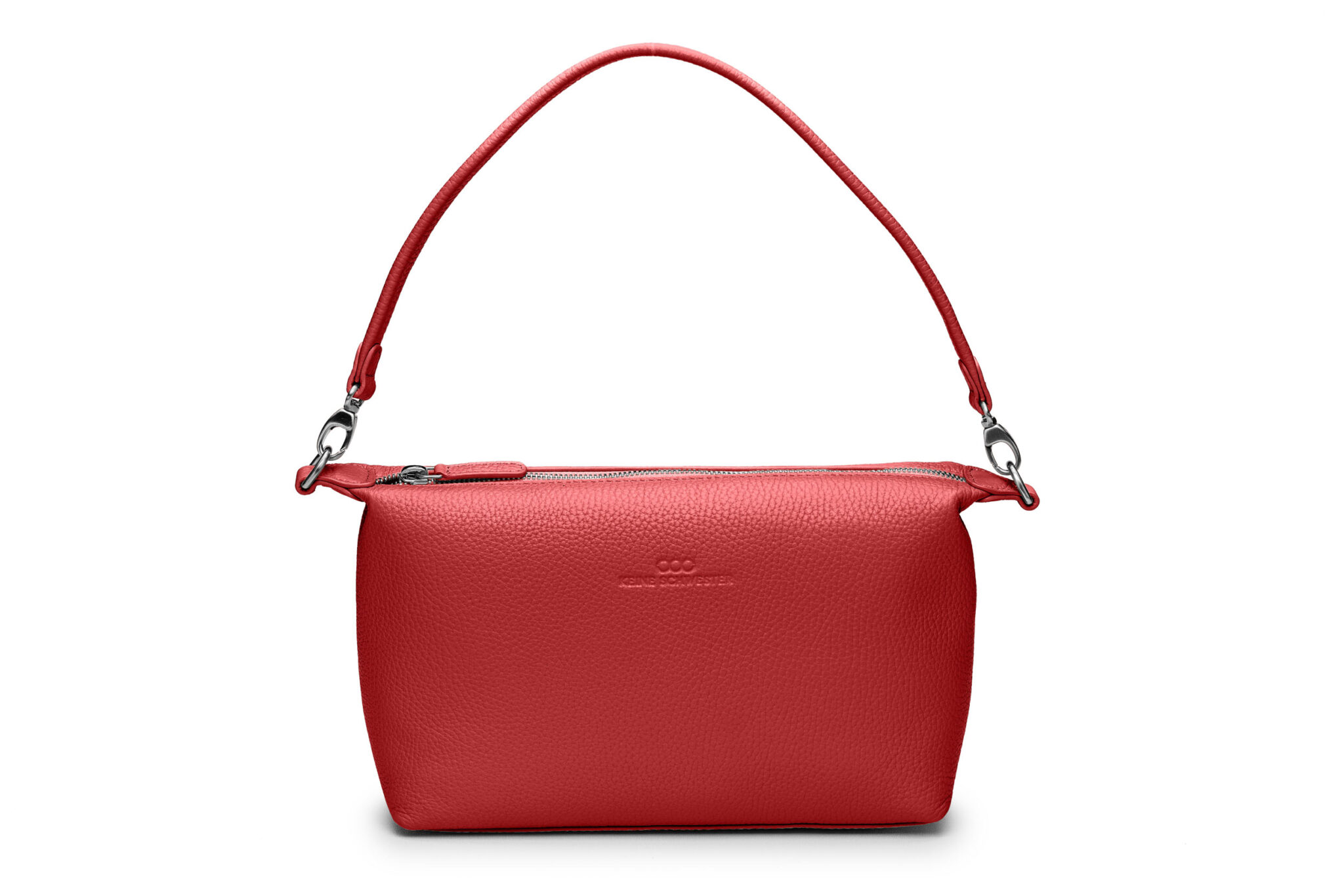 KEINESCHWESTER-IDA-rot-genarbt-silber-B