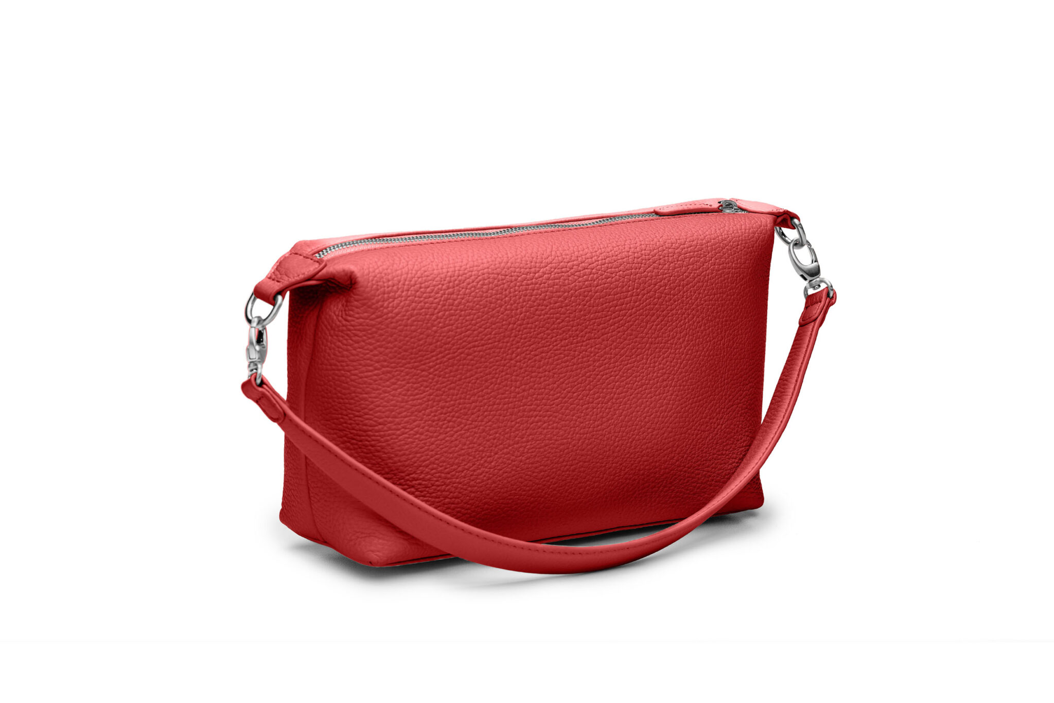 KEINESCHWESTER-IDA-rot-genarbt-silber-C