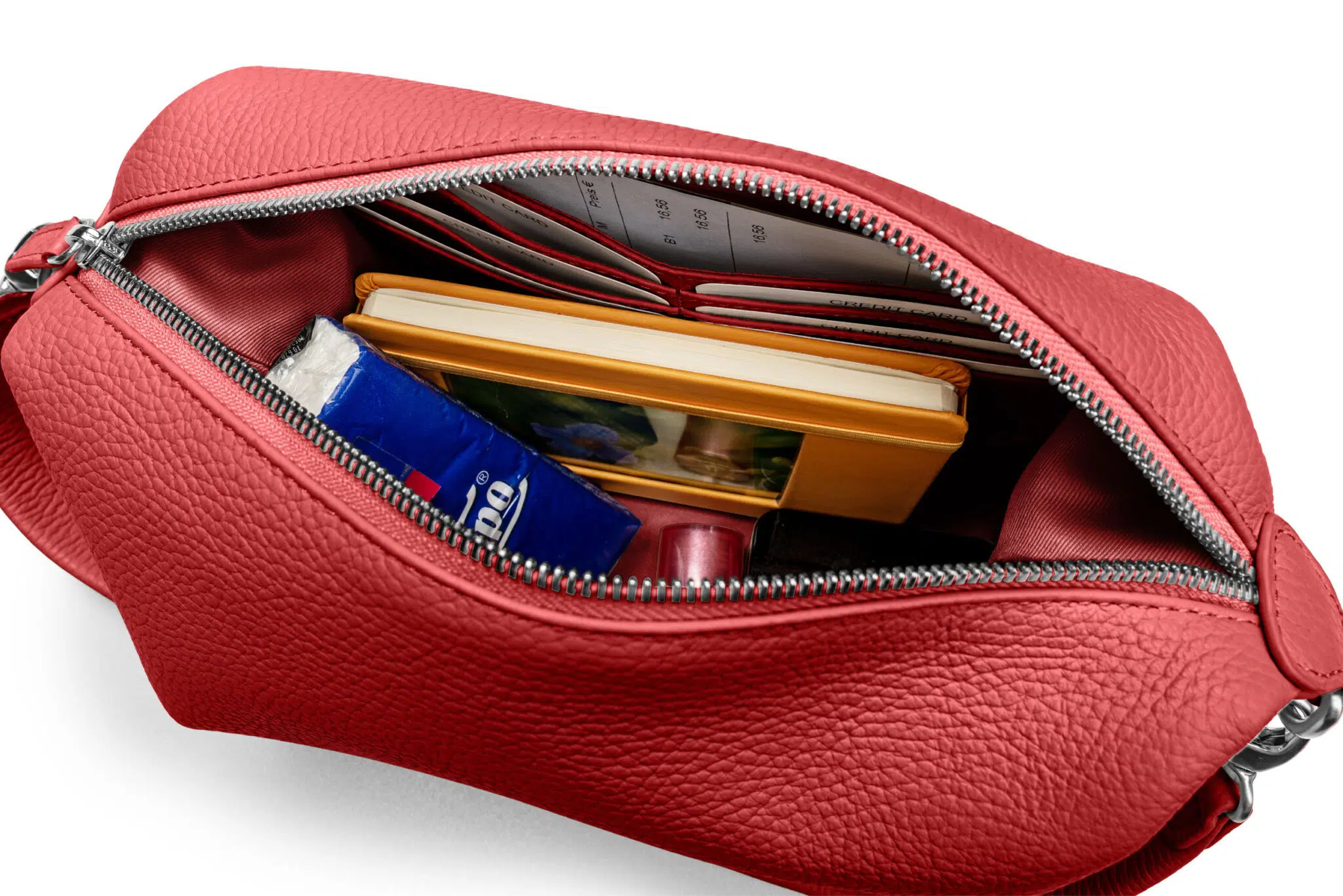 KEINESCHWESTER-IDA-rot-genarbt-silber-G