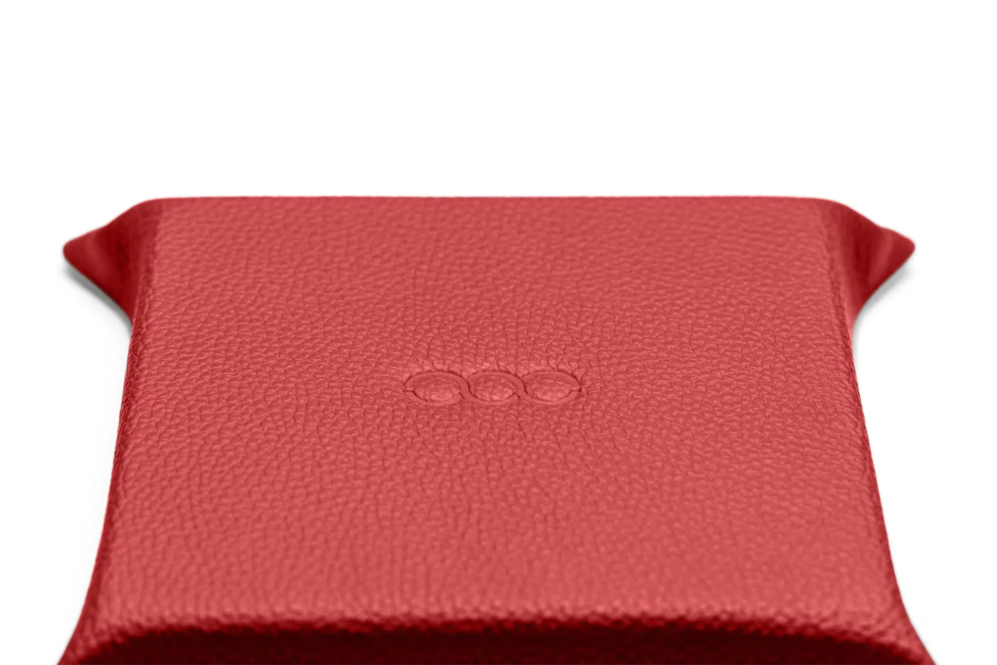 KEINESCHWESTER-Taschen-Entleerer-rot-beige-genarbt-silber-D