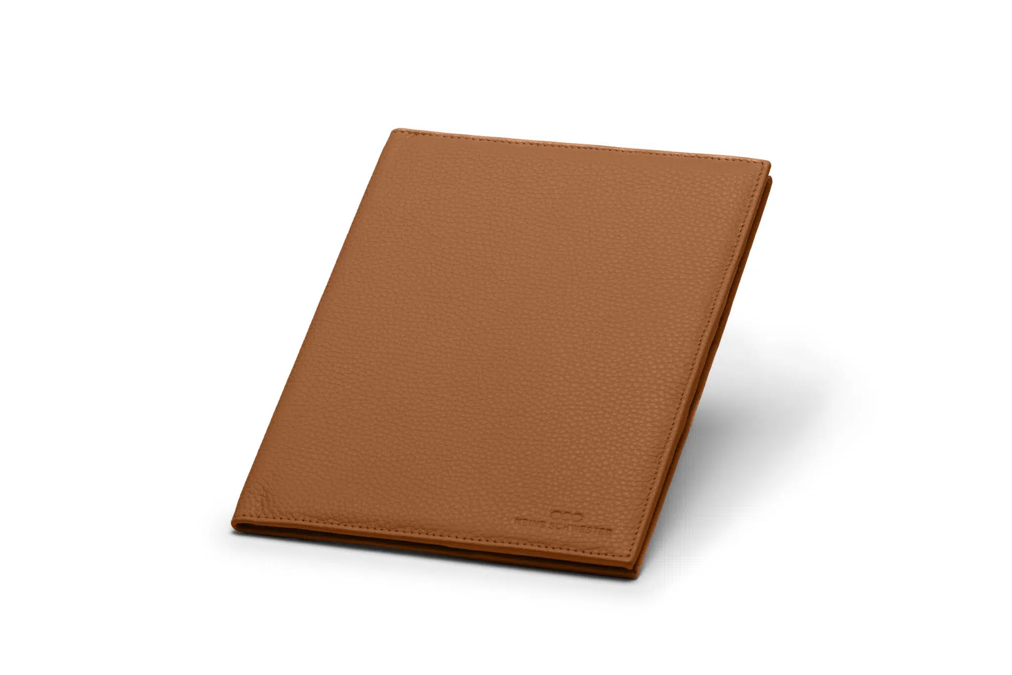 KEINESCHWESTER-LEDEREINBAND-karamell-genarbt-A