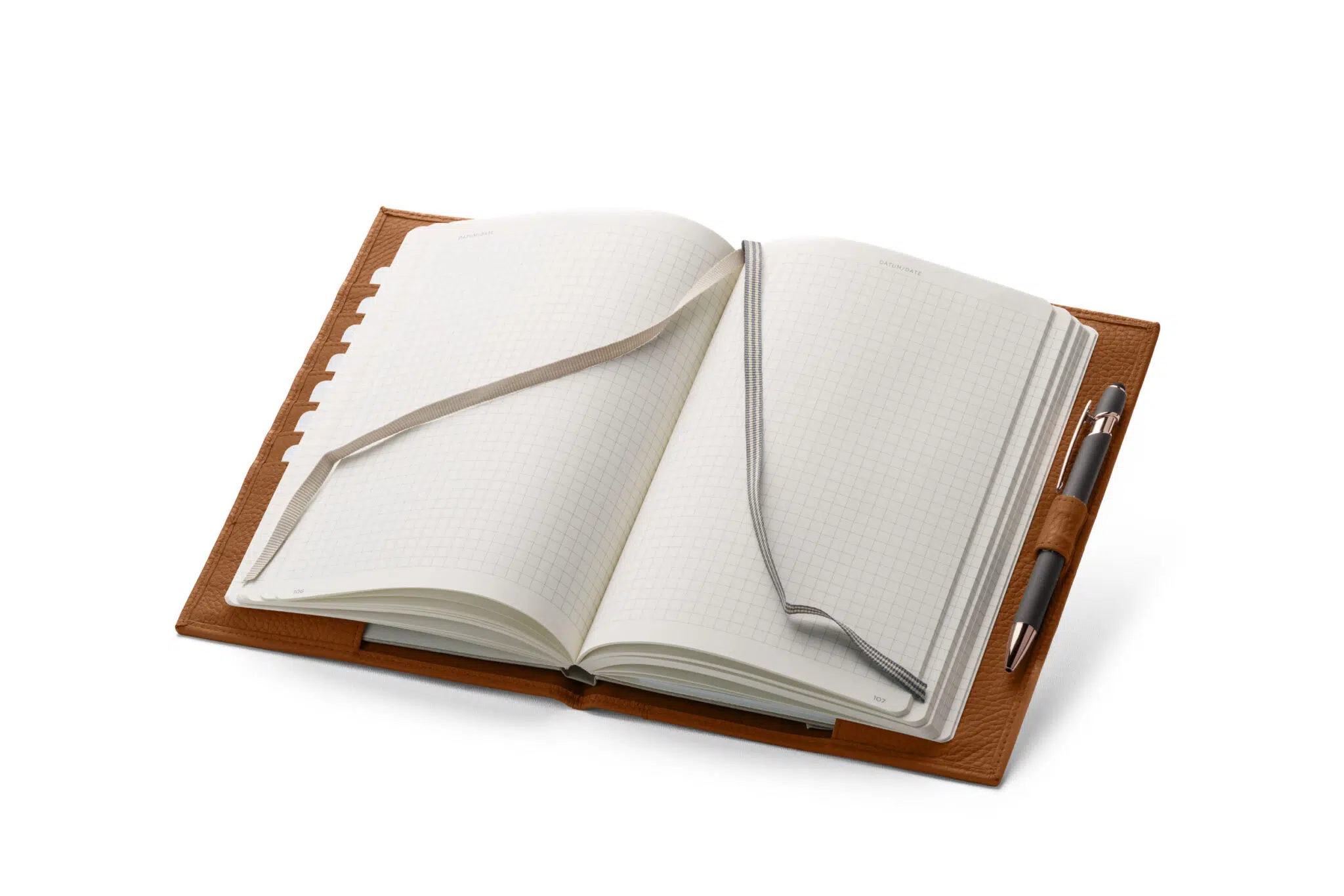 KEINESCHWESTER-LEDEREINBAND-karamell-genarbt-B