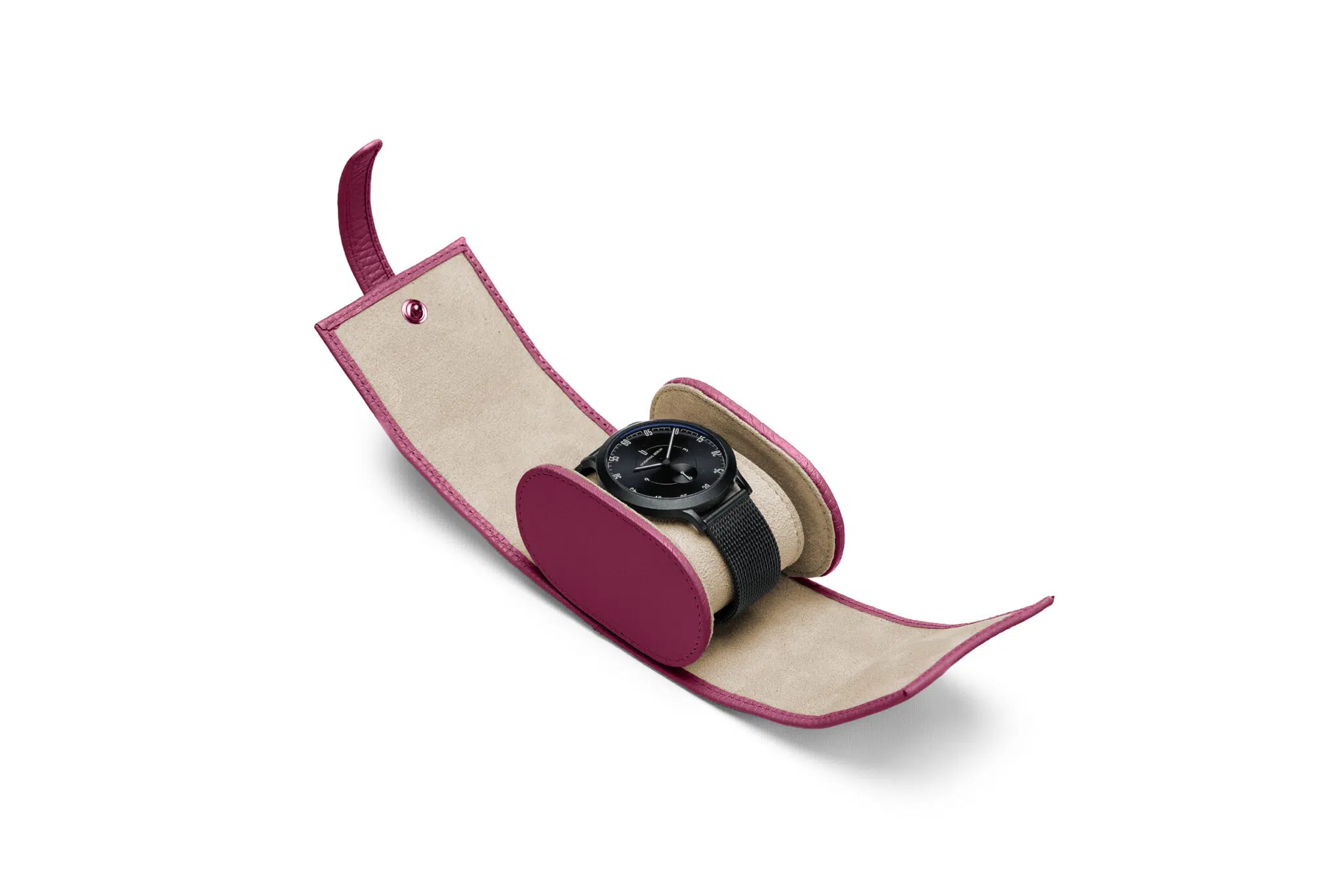 KEINESCHWESTER-UHRENBOX-1ER-pflaume-genarbt-silber_C