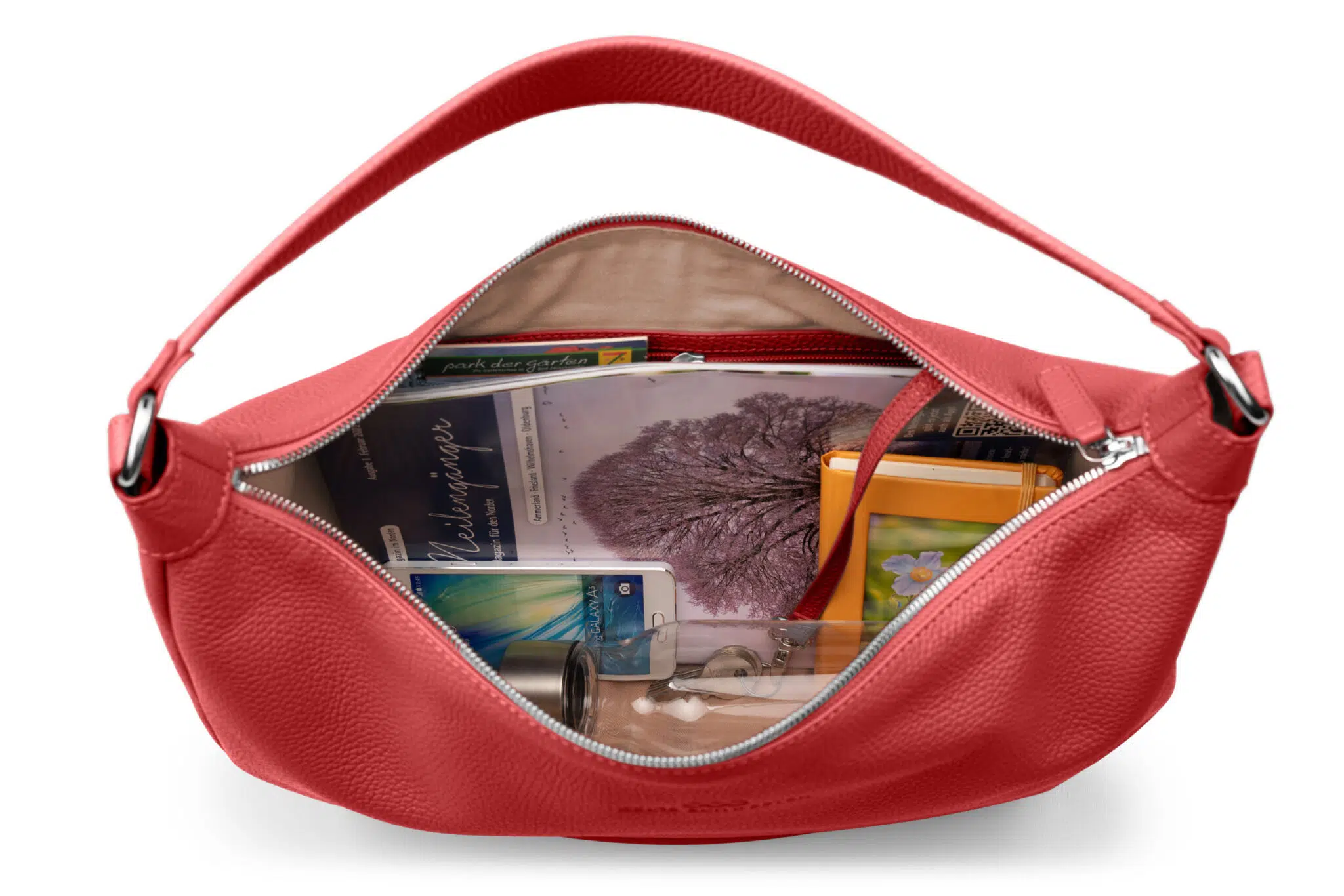 KEINESCHWESTER-EBBA-rot-genarbt-silber_C