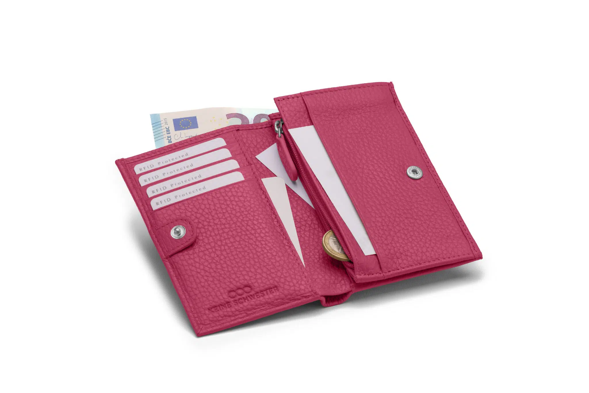 KEINESCHWESTER-LOU-pink-genarbt-silber-B
