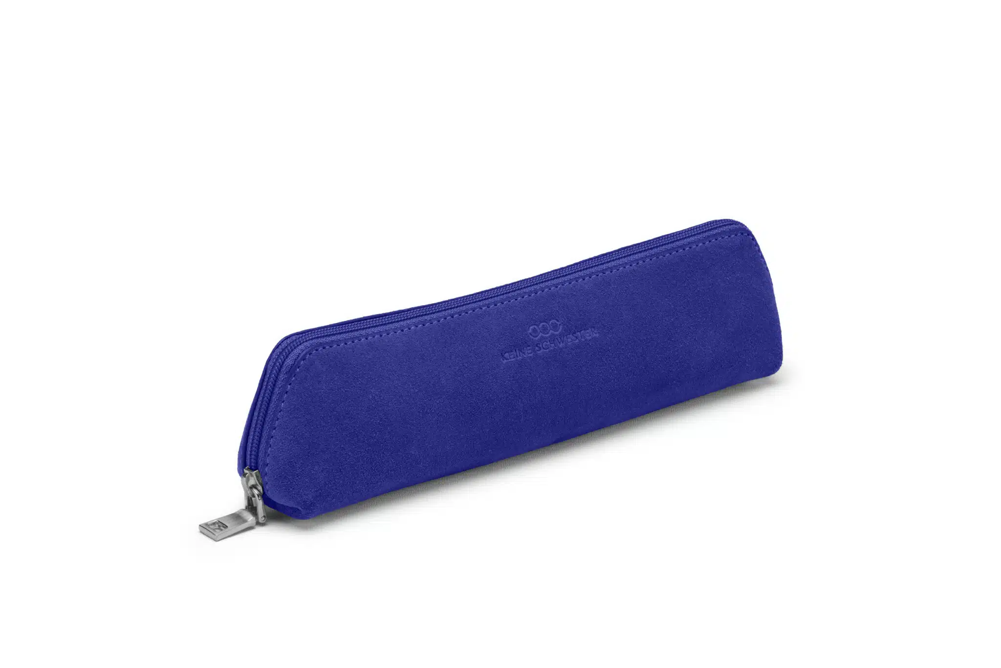 KEINESCHWESTER-UTENSILO-kobaltblau-Wildleder-silber_A