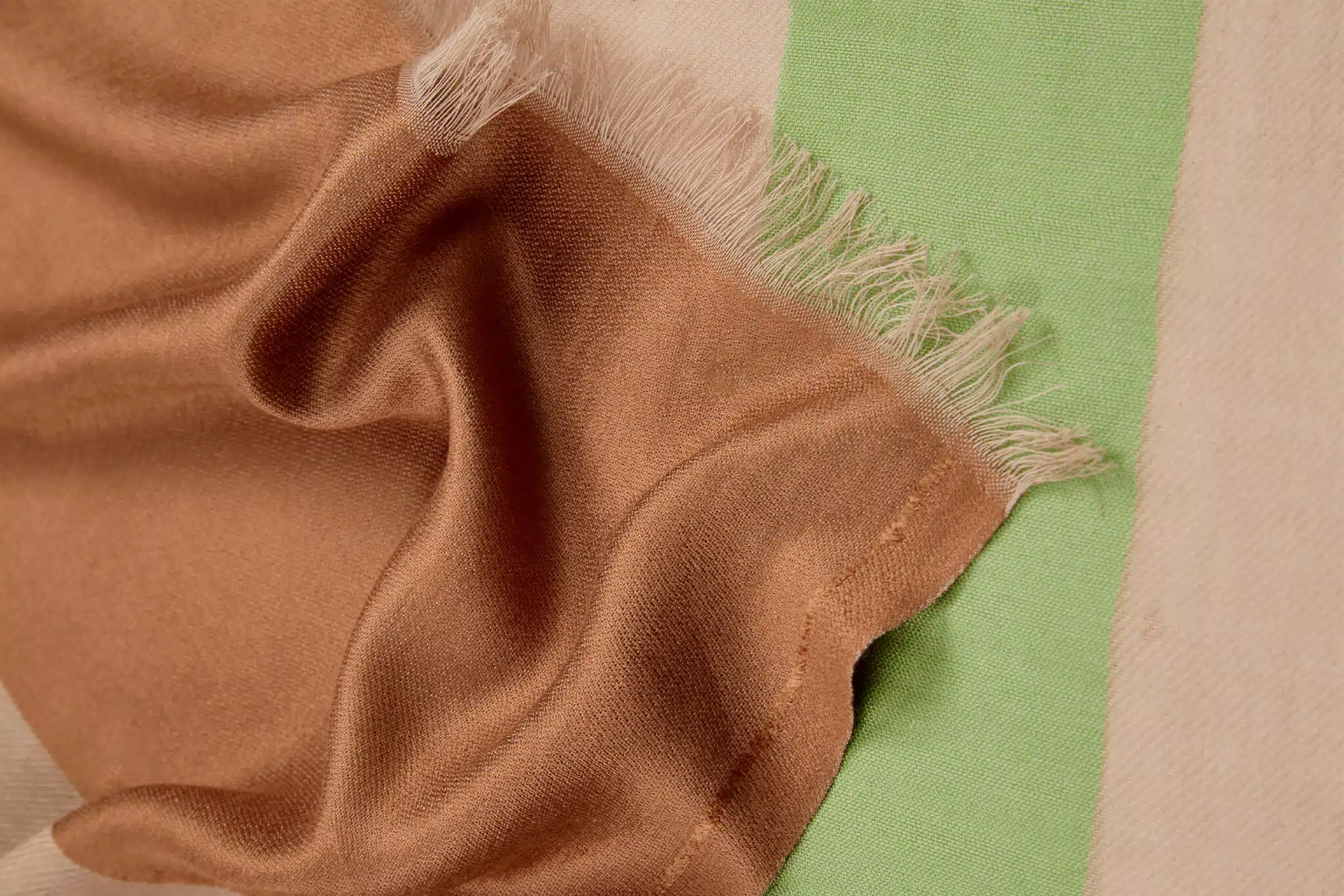 KEINESCHWESTER BLOCKSTREIFEN SCHAL Oliv Orange Blau B