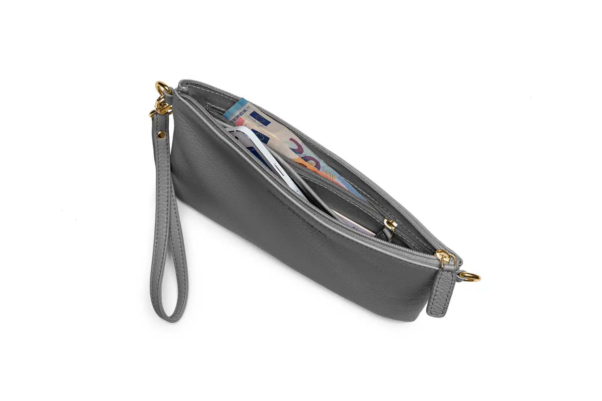 KEINESCHWESTER FENJA Dunkelgrau Genarbt Gold D