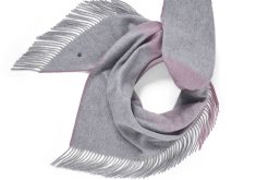 Dreieckstuch Wolle altrosa-grau
