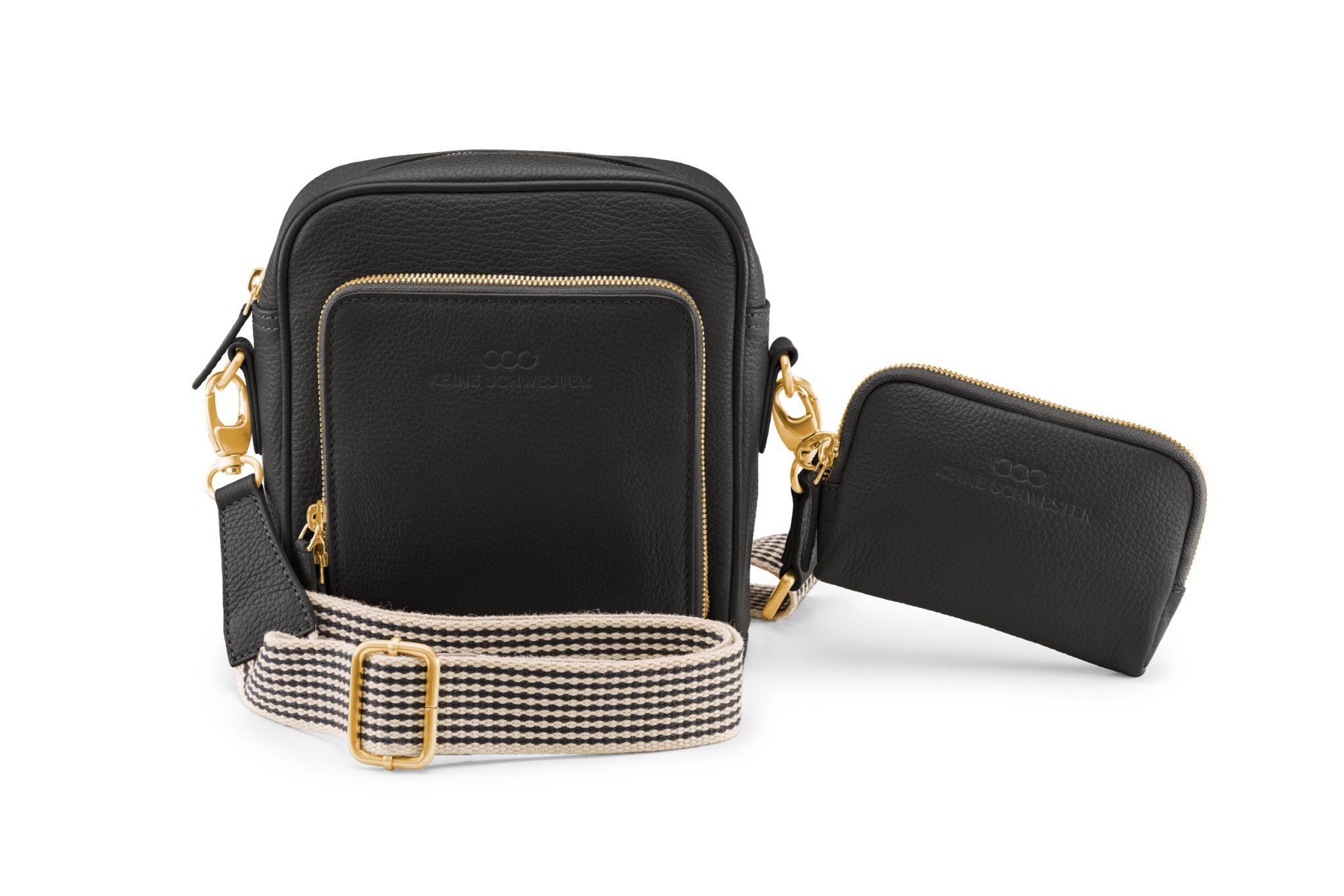 KEINESCHWESTER BO Schwarz Genarbt Gold A