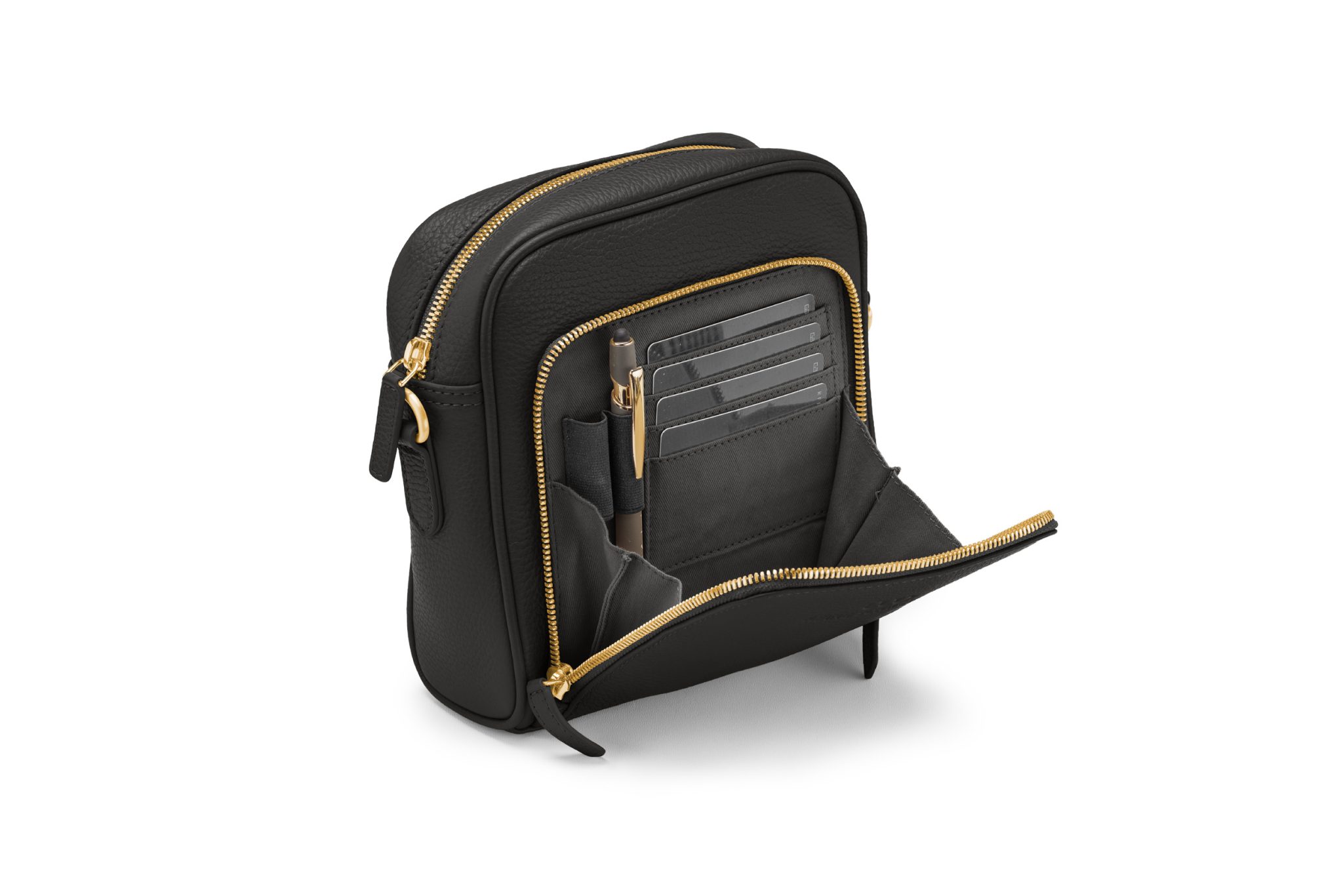 KEINESCHWESTER BO Schwarz Genarbt Gold F