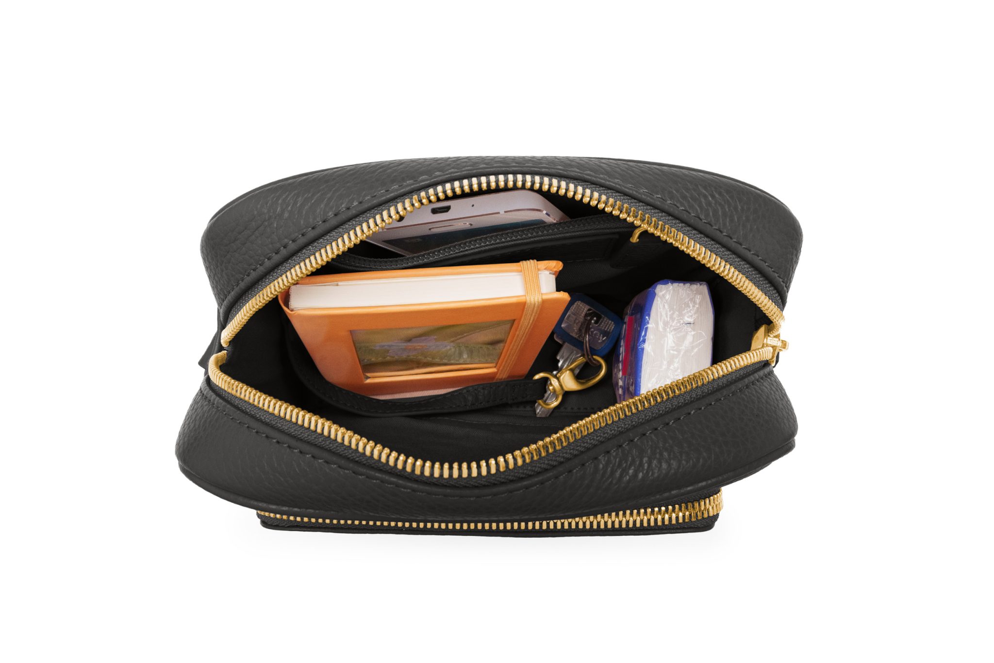 KEINESCHWESTER BO Schwarz Genarbt Gold G