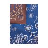 Tuch Paisley Blau Ausgelegt