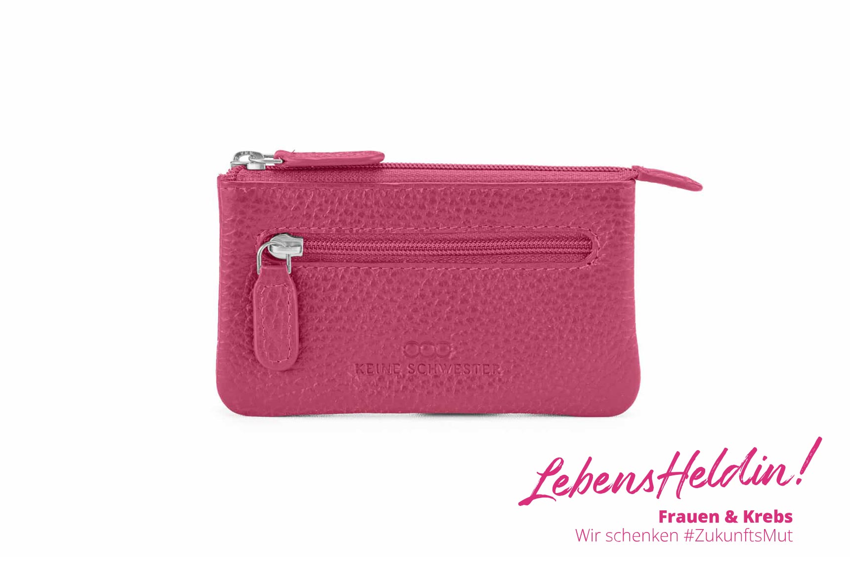Lebensheldin Pink Duo Schluesseltasche