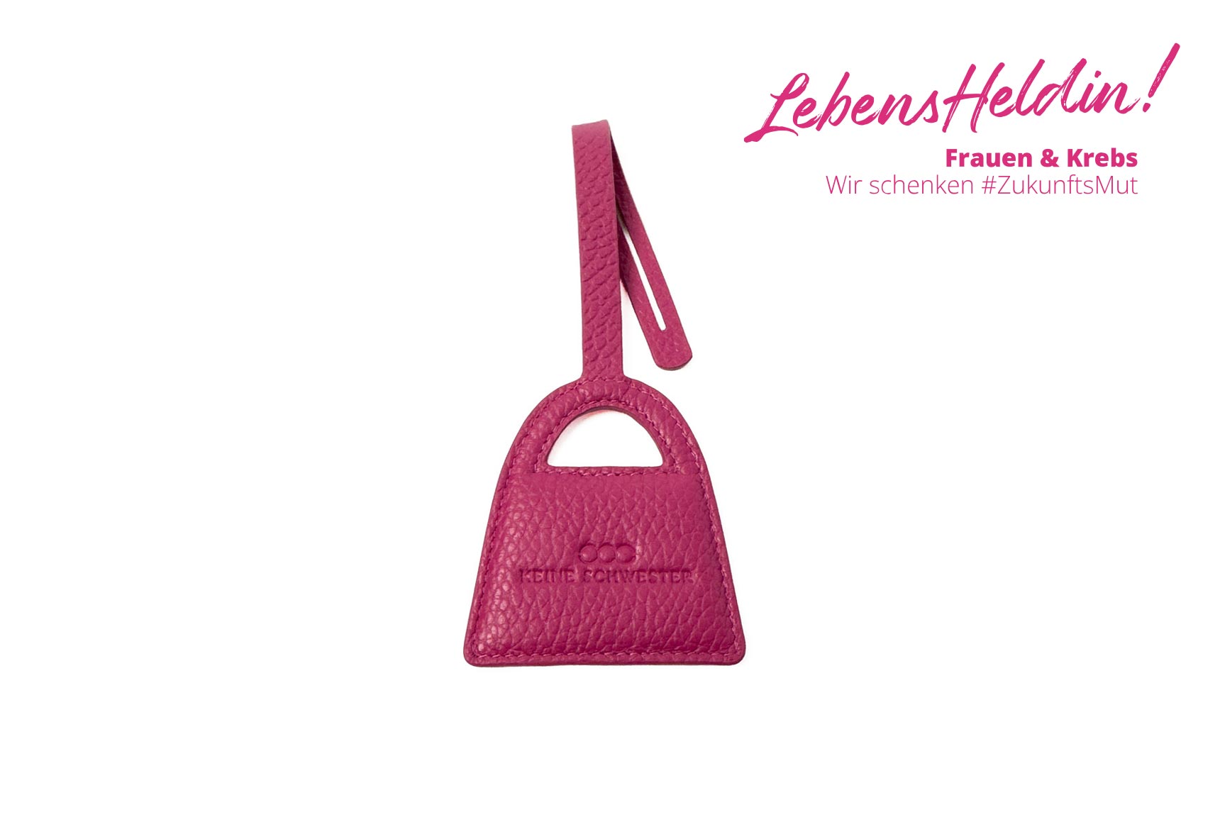 Lebensheldin Pink Jubi Taschenanhaenger
