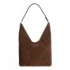 JARA Wildleder Dunkelbraun Gold